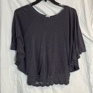 Akemi + Kin Anthropologie Linen Cape/Poncho Top Size Medium